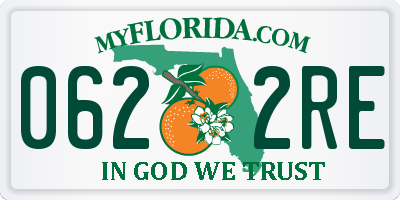 FL license plate 0622RE