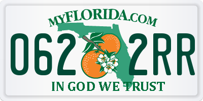 FL license plate 0622RR