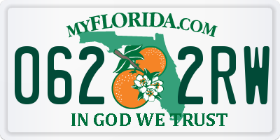 FL license plate 0622RW