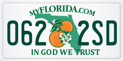 FL license plate 0622SD