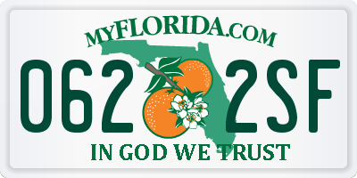 FL license plate 0622SF