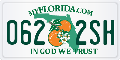 FL license plate 0622SH