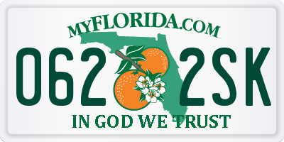 FL license plate 0622SK