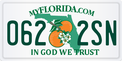 FL license plate 0622SN