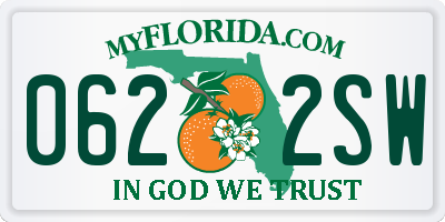 FL license plate 0622SW