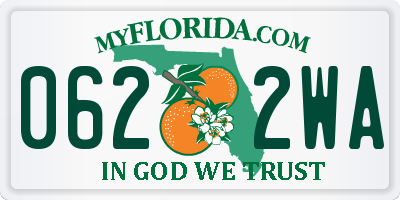 FL license plate 0622WA