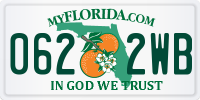 FL license plate 0622WB