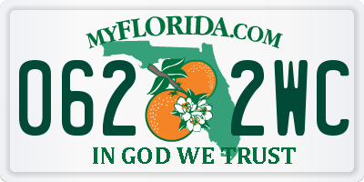 FL license plate 0622WC