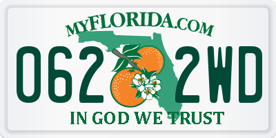 FL license plate 0622WD