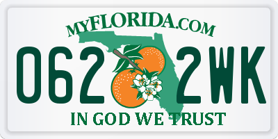 FL license plate 0622WK