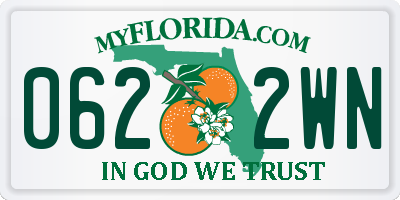 FL license plate 0622WN