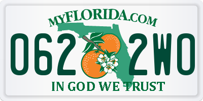 FL license plate 0622WO