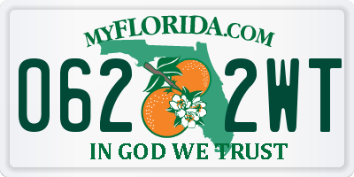 FL license plate 0622WT