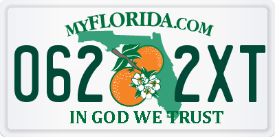 FL license plate 0622XT