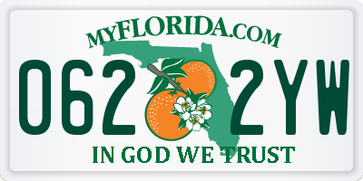 FL license plate 0622YW