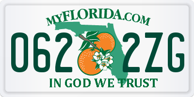 FL license plate 0622ZG