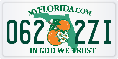 FL license plate 0622ZI