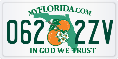 FL license plate 0622ZV