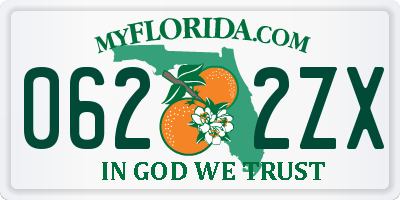 FL license plate 0622ZX