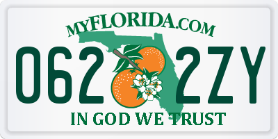 FL license plate 0622ZY