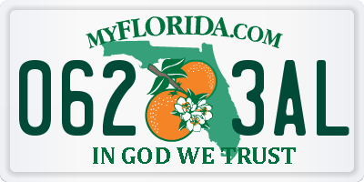 FL license plate 0623AL
