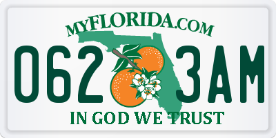 FL license plate 0623AM