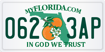 FL license plate 0623AP