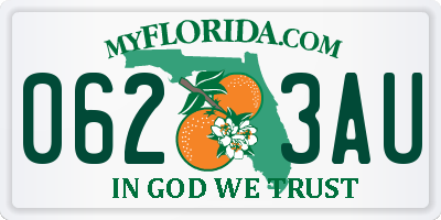 FL license plate 0623AU