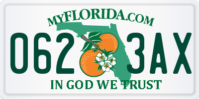 FL license plate 0623AX