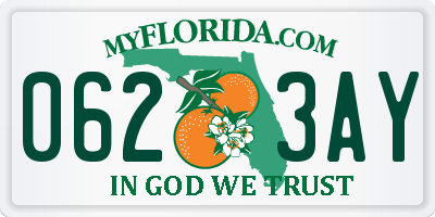 FL license plate 0623AY