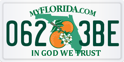 FL license plate 0623BE