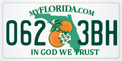 FL license plate 0623BH