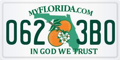 FL license plate 0623BO