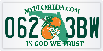 FL license plate 0623BW