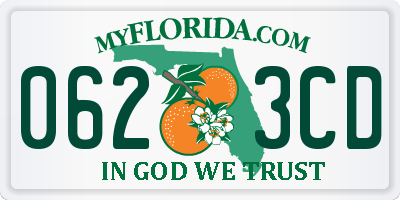 FL license plate 0623CD