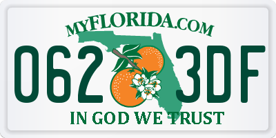 FL license plate 0623DF