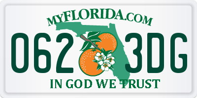 FL license plate 0623DG