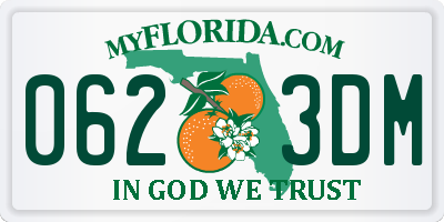 FL license plate 0623DM