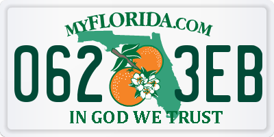 FL license plate 0623EB