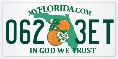 FL license plate 0623ET
