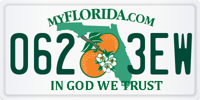 FL license plate 0623EW