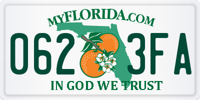 FL license plate 0623FA