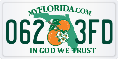 FL license plate 0623FD