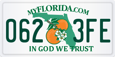 FL license plate 0623FE