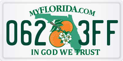 FL license plate 0623FF