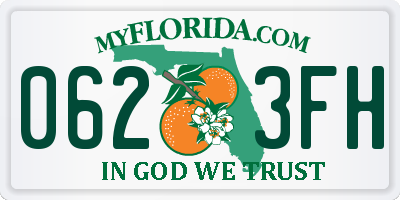 FL license plate 0623FH