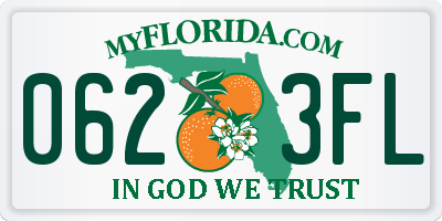 FL license plate 0623FL