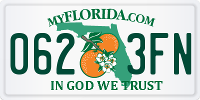 FL license plate 0623FN