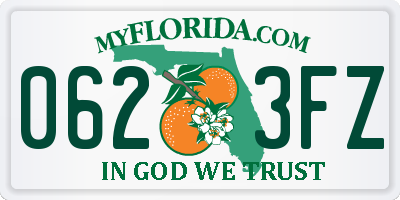 FL license plate 0623FZ