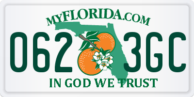 FL license plate 0623GC